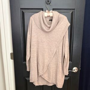 Elegant Cowl Neck Sweater in Soft Beige
